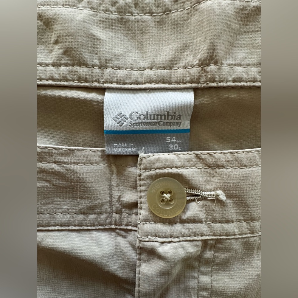Men’s‎ Plus Size Beige Convertible Omni Shade Moisture Wicking Nylon Pants 54x30 - Picture 3 of 10